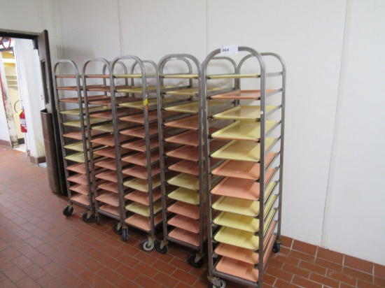 S/STEEL PLATTER RACKS WITH PLATTERS