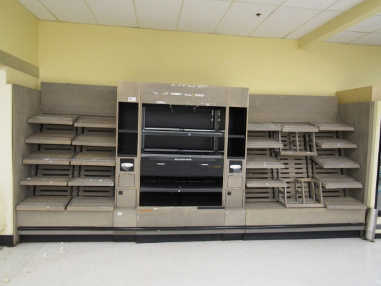 6FT WALL BAKERY CASE WITH 10FT SHELVING