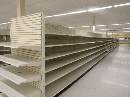 STREETER GONDOLA SHELVING 84IN TALL 20/20, 22/22 - 87FT W/4FT END CAP - SOLD BY THE FOOT