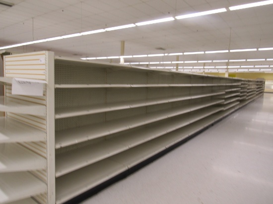 STREETER GONDOLA SHELVING 72IN TALL 20/20 - 99FT W/4FT END CAP - SOLD BY THE FOOT