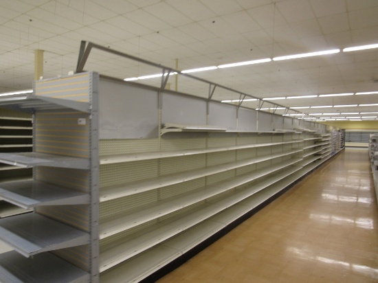STREETER GONDOLA SHELVING 84IN TALL 14/14, 20/20 - 103FT W/4FT END CAPS - SOLD BY THE FOOT