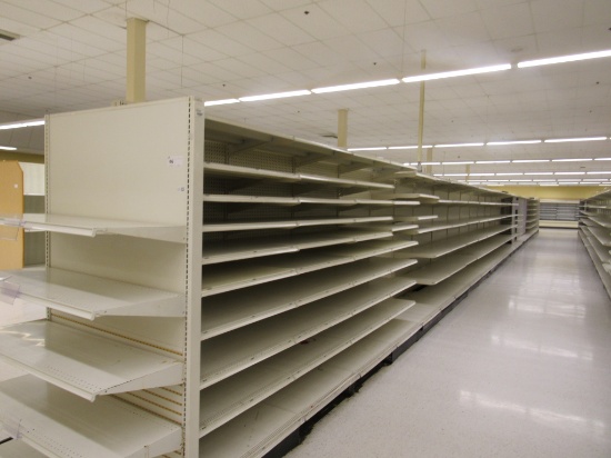STREETER GONDOLA SHELVING 84IN TALL 24/24 - 102FT W/4FT END CAP - SOLD BY THE FOOT
