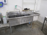 70-INCH 3-COMPARTMENT SINK