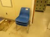 BLUE STACKING CHAIRS