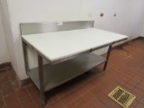 5FT WALL-MOUNT POLYTOP TABLE - 30IN DEEP