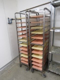 S/STEEL TRAY RACKS WITH TRAYS
