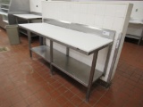 6FT WALL-MOUNT POLYTOP TABLE - 24IN DEEP