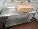 5FT STAINLESS STEEL TABLE - 18IN DEEP