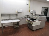 HOBART UWS AUTOMATIC MEAT WRAPPER WITH LABELING TABLE