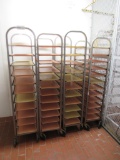 S/STEEL PLATTER RACKS WITH PLATTERS