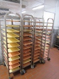 S/STEEL PLATTER RACKS WITH PLATTERS