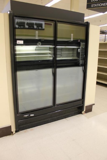 2014 HILL PHOENIX ONRZ GLASS DOOR FREEZER CASE (1-2DR) - SOLD BY THE DOOR -REMOTE COOLED NO  COMPRES
