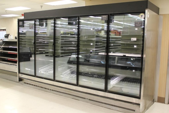 2014 HILL PHOENIX ONRZP GLASS DOOR FREEZER CASE (1-5DR) - SOLD BY THE DOOR -REMOTE COOLED NO  COMPRE