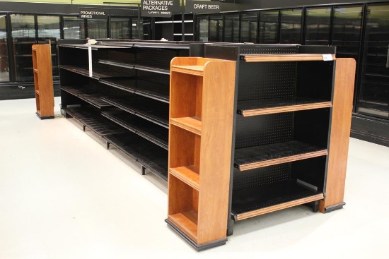 BLACK MADIX GONDOLA SHELVING 58IN TALL 20/20 - 16FT - SOLD BY THE FOOT