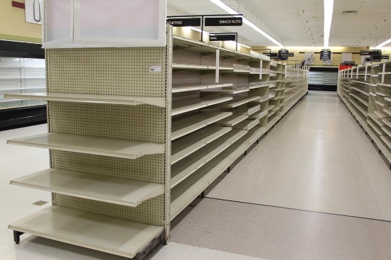 MADIX GONDOLA SHELVING 75IN TALL 22/20 - 88FT - SOLD BY THE FOOT