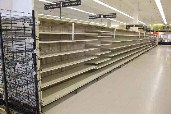 MADIX GONDOLA SHELVING 75IN TALL 22/18 - 84FT - SOLD BY THE FOOT