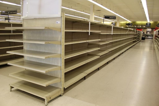 MADIX GONDOLA SHELVING 75IN TALL 22/20 - 84FT - SOLD BY THE FOOT