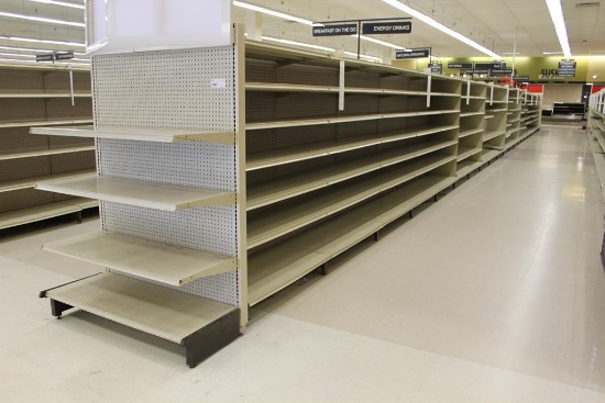MADIX GONDOLA SHELVING 75IN TALL 22/20 , 22/18 - 84FT - SOLD BY THE FOOT