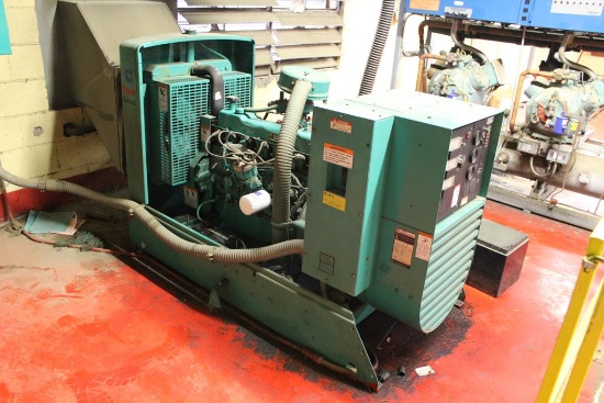ONAN 35KW GENERATOR 1216 HRS. NATURAL GAS 35EK67125C W/ TRANSFER SWITCH