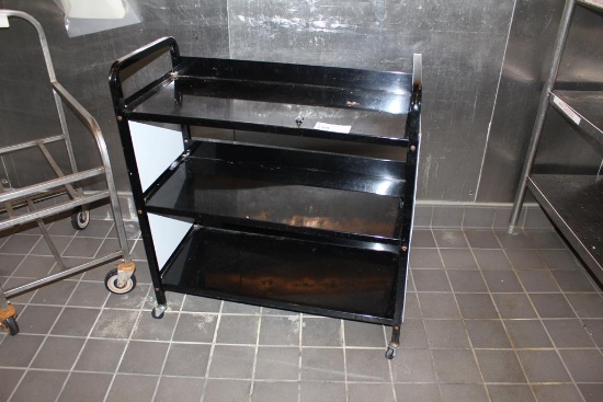 BLACK ROLLING 3 TIER CART