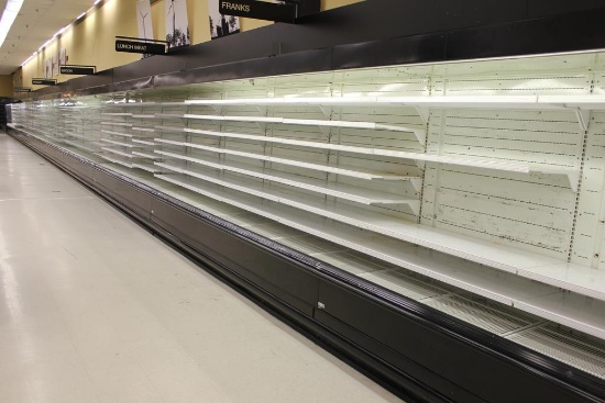 1994 HUSSMANN ND5Z-12U MULTIDECK DAIRY CASES (9-12FT, 2-8FT) - REMOTE COOLED NO COMPRESSOR