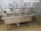 98-INCH 3-COMPARTMENT SINK