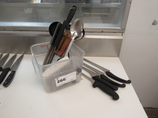 MISC UTENSILS, 4 KNIVES - ONE LOT