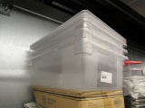 CLEAR PLASTIC BINS WITH LIDS