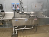 90-INCH 3-COMPARTMENT SINK