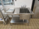 4FT S/STEEL TABLE WITH SINK