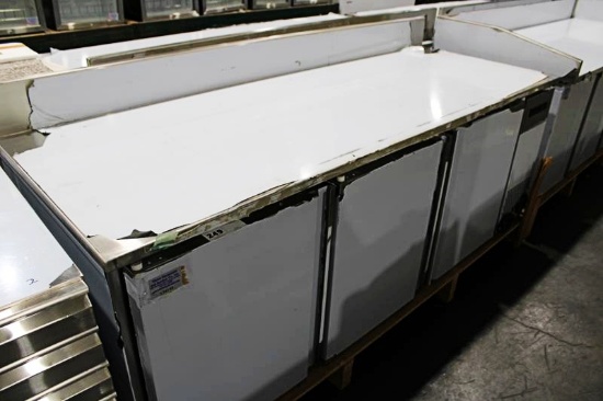 NEW PREPRITE PPT843C-8401 SELF CONTAINED 7FT 3-DOOR WORKTOP COOLER