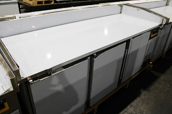 NEW PREPRITE PPT843C-8401 SELF CONTAINED 7FT 3-DOOR WORKTOP COOLER