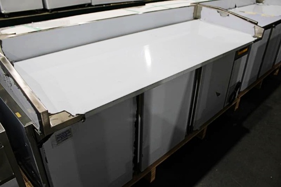 NEW PREPRITE PPT843C-8401 SELF CONTAINED 7FT 3-DOOR WORKTOP COOLER