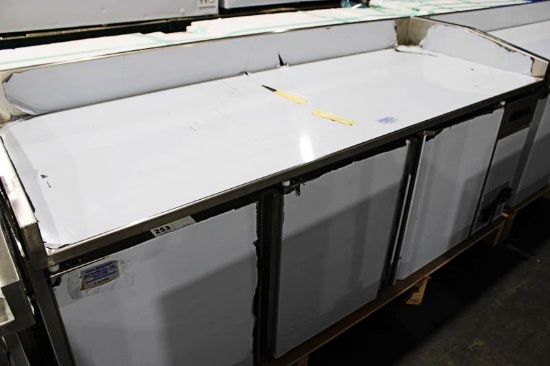 NEW PREPRITE PPT843C-8401 SELF CONTAINED 7FT 3-DOOR WORKTOP COOLER