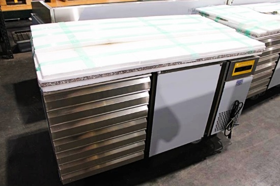 NEW THERMALRITE TPT481C-4813 5FT MARBLE WORKTOP SELF CONTAINED 1-DOOR COOLER & 7-DRAWER CABINET