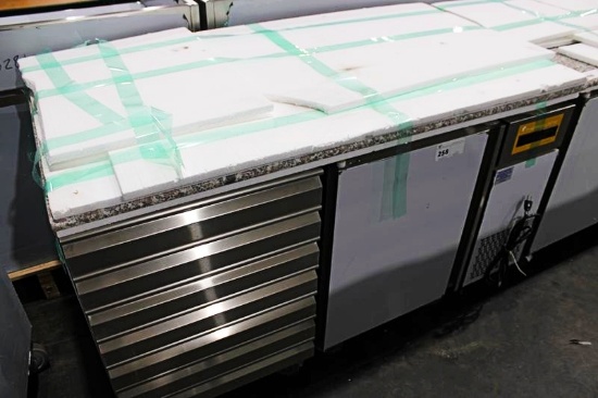 NEW THERMALRITE TPT481C-4813 5FT MARBLE WORKTOP SELF CONTAINED 1-DOOR COOLER & 7-DRAWER CABINET