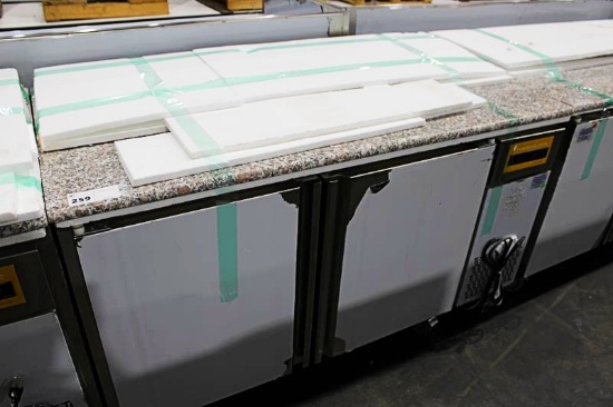 NEW THERMALRITE TPT602C-6003 SELF CONTAINED 5FT MARBLE WORKTOP 2-DOOR COOLER
