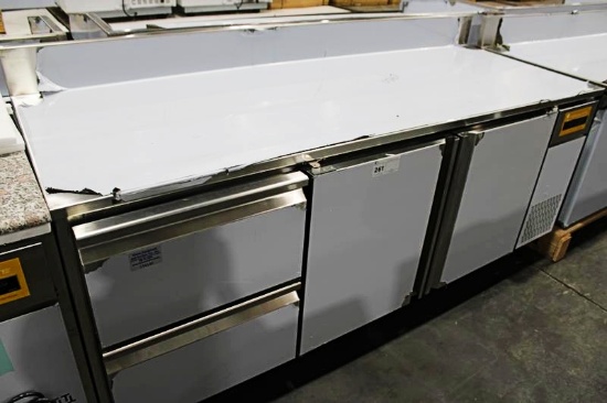 NEW THERMALRITE TPT843C-8406 SELF CONTAINED 7FT 2-DOOR 2-DRAWER WORKTOP COOLER