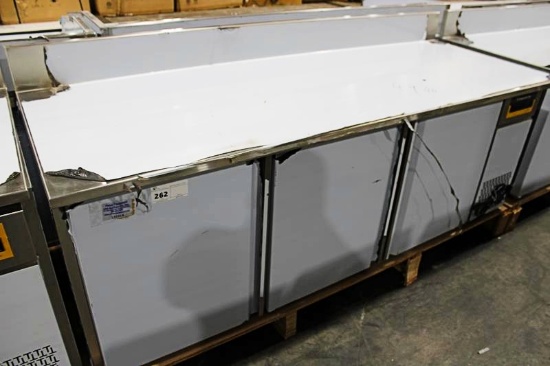 NEW PREPRITE PPT843C-8401 SELF CONTAINED 7FT 3-DOOR WORKTOP COOLER