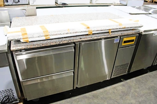 NEW THERMALRITE TPT602C-6021 SELF CONTAINED 5FT MARBLE WORKTOP 2-DRAWER 1-DOOR COOLER