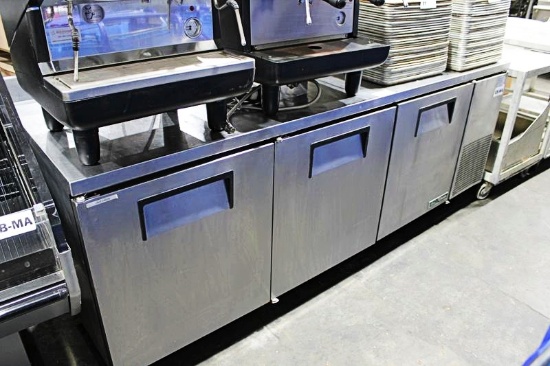 TRUE 93IN SELF CONTAINED 3-DOOR WORKTOP COOLER