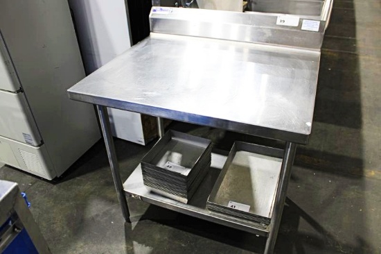3FT STAINLESS STEEL WORKTOP TABLE