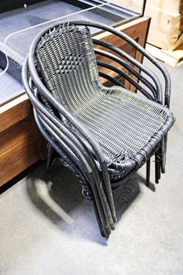 BLACK PATIO CHAIRS