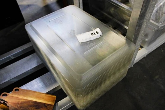 1 LOT - (20)CARLISLE 12X20 PLASTIC INSERT PAN LIDS