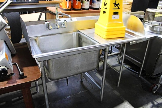 54IN. STAINLESS STEEL 1-COMPARTMENT SINK