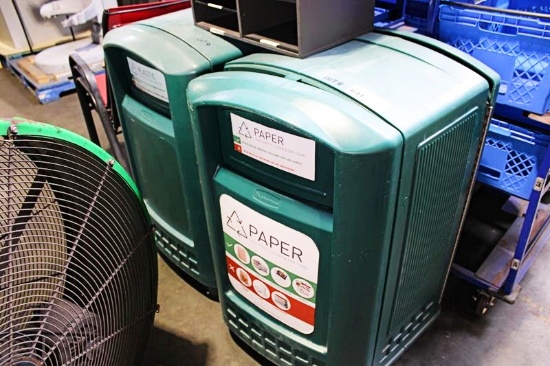 RUBBERMAID RECYCLE/ TRASH BINS