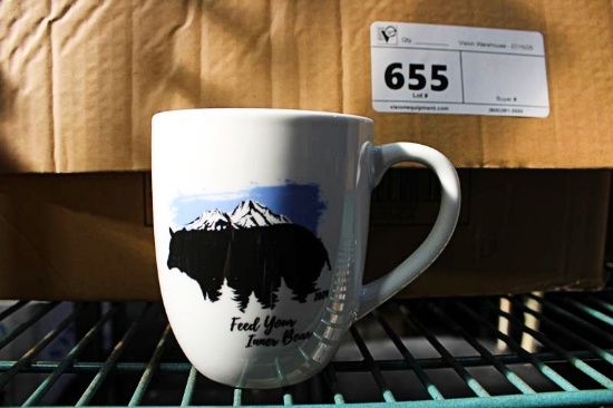 NEW BOX 16OZ. BLACK BEAR MUGS (2DZ)