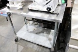 4FT STAINLESS STEEL TABLE ON CASTERS