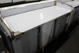 NEW PREPRITE PPT843C-8401 SELF CONTAINED 7FT 3-DOOR WORKTOP COOLER