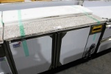 NEW THERMALRITE TPT602C-6003 SELF CONTAINED 5FT MARBLE WORKTOP 2-DOOR COOLER